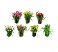 Sand Table Building Elements Shrubs and Flowers for Architectural Models Railway Layouts Dioramas Miniature Landscaping and Model Railroad Scenery Use (Red and purple)