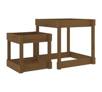 Sand Tables Sandpit and Water Table Play Table 2 pcs Solid Wood Pine vidaXL