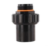 Sand Tank Straight Water Pipe, PVC Union with Threaded Joints for 1.5'' and 2'' Pool Filter Systems, Black/White Connector(1.5 inch black)