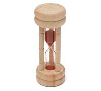 Sand Timer 3 Minutes Hourglass Wooden Timer Clock, Wood Egg Frame Sand Glass Kitchen Interior Decoration For Classroom, Home, Desk Decoration(Red)