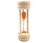 Sand Timer 3 Minutes Hourglass Wooden Timer Clock, Wood Egg Frame Sand Glass Kitchen Interior Decoration For Classroom, Home, Desk Decoration(Orange)