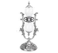 Sand Timer,30 Minute Hourglass,Embossed Metal Vintage Hourglass Decoration,11.8 inch Tall,360° Rotatable Hour Glasses Decorative with White Sand,for Home,Classroom Office Living Room Decor