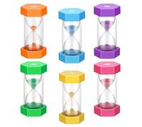 Sand Timer, 6 Colors Sandglasses Hourglass Clock Timer for Kids, 1/3/5/10/30 Minutes Set Time Management Assistant for Kitchen Game Classroom Home Office Decoration