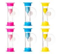 Sand Timer, 6 Pack 3 Minute Sand Timers for Kids, Toothbrush Timer with Visual Time Management, for Brushing Teeth, Games, Learning Activities
