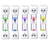 Sand Timer for Kids,5 PCS Toothbrush Timer for Kid 3 Minute Smile Tooth Brushing Sand Timers for Children Boys Girls Oral Hygiene Party Favors