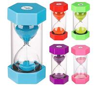 Sand Timer for Kids 5Pcs Hourglass Set Colorful Sand Clock Kitchen Timer Includes 1, 3, 5, 10, and 30 Minutes for Game Home Office, Toothbrush Timer