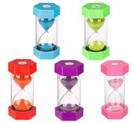 Sand Timer for Kids 5Pcs Hourglass Set Colorful Sand Clock Kitchen Timer Includes 1, 3, 5, 10, and 30 Minutes for Game Home Office, Toothbrush Timer, Visual Timer