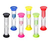Sand Timer for Kids-Colorful and Attractive-Easy to Operate- Pack of 6 Hourglasses- Visual Tool for Kids- Learning Tool
