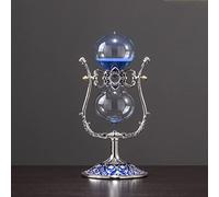 Sand Timer，Hourglass Sand Clock，GlassDecoration，Time Management Assistant ，Vintage Metal Hourglasstimer15 Minutes / 30 Minutes / 60 Minutes 360° Rotating Large Antique Sand Clock(Blue,15 minutes)