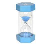 Sand Timer, Hourglass Timer 5 Minutes, Visual Sand of Time Hourglass, Dual Protection Sand Clock Timer, Plastic Sandglass Timer, Time Management, for Kitchen, Classroom, Home (Blue)