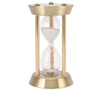 Sand Timer, Metal Hourglass Sand Timer Vintage Sand Clock Stand 10/15/30 Minute Sandglass Timer for Home, Desk, Office Decoration(10min-Bronze)