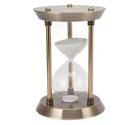 Sand Timer, Metal Hourglass Sand Timer Vintage Sand Clock Stand 10/15/30 Minute Sandglass Timer for Home, Desk, Office Decoration(30min-Bronze)