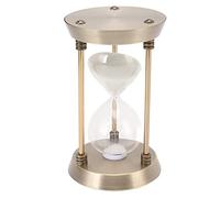 Sand Timer, Metal Hourglass Sand Timer Vintage Sand Clock Stand 10/15/30 Minute Sandglass Timer for Home, Desk, Office Decoration(15min-Bronze)