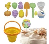 Sand Toys - Beach Outdoor Molds for | Vibrant Set with Mesh Carry Bag, Interactive Castle Building Tools, Summer Vacation Supplies for Pools, Parks, Shores and Gardens