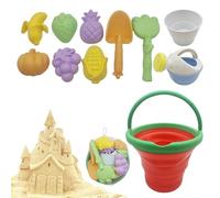 Sand Toys - Beach Outdoor Molds for | Vibrant Set with Mesh Carry Bag, Interactive Castle Building Tools, Summer Vacation Supplies for Pools, Parks, Shores and Gardens