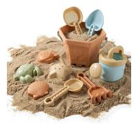 Sand Toys For Children - 10 PCS Beach Sand Pit Toys Kit | Bucket Shovel Rake Storage | Fun Outdoor Digging Game | Boys Girls Age 2-5 | Backyard Pool Camping Summer Beach Games