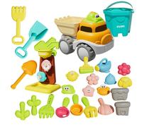 Sand Toys for Kids - 25 Piece Set for Exploring Beach and Water Games | Digging Tools, Scoops, Buckets Fun Activity Kits for Pit, Pool, Swimming