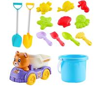 Sand Toys Set, Color Building Kit, 14pieces Sandbox Play Set with Creative Construction Tools, Kids Sand Collection with Colorful Learning Elements, Sandbox Playset, Sands Toy for Backyard Party Fun