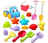 Sand Toys Set - Interactive Beach Games, Kids Travel Beach Toys, Outdoor Sand Play Kit with Creative Molds and Tools, Summer Vacation Toy Set for Backyard Playground Water Fun (A-18PCS)