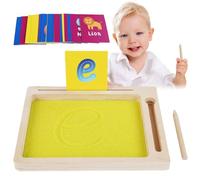 Sand Tracing Tray | Wooden Sand Tray with Pen for Writing Letters and Numbers | Development Trays Includes Alphabet for Letter Formation, Preschool Kids Sands Box Toys