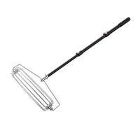 Sand Trap Rake Roller Bunker Course Rake with Retractable Pole - Stainless Steel Leveling for Long Jump Sand Pit Flat