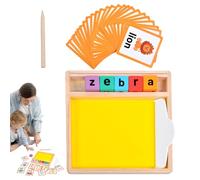 Sand Tray - Cognitive Learning Toys,Wooden Sand Writing Trays for Letter Number Learning, Early Education Kids Matching Toys