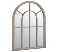 (sand) vidaXL Garden Mirror Iron for Outdoor Use Patio Wall Hanging Mirror Black/Sand