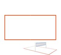 Sand Volleyball Lines - Outdoor Volleyball Court Lines, Visible Marking Border for Sports Fields | For Fun, , Sports Fields, Beaches, Parks, Laws, Picnics, Campsites