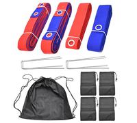 Sand Volleyball Pitch Lines - Portable Pitch Markers, Foldable Tape Set | UV-Resistant Durable Marking Set with Ground Stakes, Quick Set Up Boundaries, For Various Ours