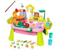 Sand Water Table - 60x43x44cm Interactive Station, PP Play Set, Summer Splash Table with Sensory Features Accessories | Educational Toy for Preschoolers, Garden and Backyard Fun