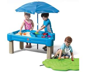 Sand & Water Table Cascading Cove, Parasol & 6 accessories Step2 Activity table