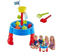 Sand Water Table, Outdoor Play Center, 24.8x22.83x14.96 Inches Toy with Sturdy Features, Compact Kids Equipment, Backyard Style Garden Accessory, Fun Activity Station Accessories for Beach and Patio