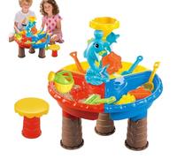 Sand Water Table - Sensory Dig Set, Beach Splash | Textured ABS Feature Build, Modular Tool Kit Product System, Garden Patio Playtime Scenario Creative Childhood Entertainment Zone Pr