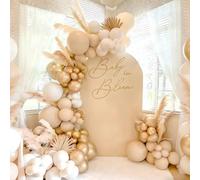 Sand White Gold Balloon Arch Kit,106Pcs White Sand and Gold Balloon Arch Garland Kit with 5/10/18Inch White Nude Balloons for Birthday Party Decoration,Boho Weddding,Baby Shower,Anniversary