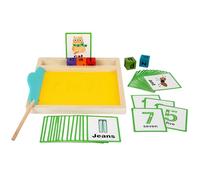 Sand Writing Tray for Kids, Wood Sand Letter Tracing Tray, Alphabet Learning Tool for Classroom Preschool Special Education Kindergarten