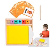 Sand Writing Tray - Letter Matching Game | Wood Letter Formation Sand Writing Tray for Kids, Letter Number Learning Toys, Preschool Kids Toys