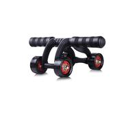 SANDA 4 Wheel Ab Roller With Foam Knee Pad & Push Up Bar - Strength Trainer for Stomach, Sit Ups & Push Ups