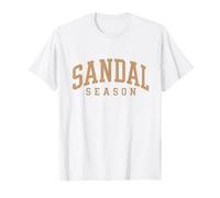 Sandal Season Shoe Lover Tan Summer Vacation Retro Graphic T-Shirt