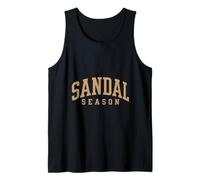 Sandal Season Shoe Lover Tan Summer Vacation Retro Graphic Tank Top
