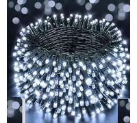 Sandal Stars 1000 Super Bright Christmas LED Lights, Energy-Saving & Long-Life, Indoor/Outdoor Use with Multi-Action Controller, Festive Decor LED Lights (White)