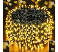Sandal Stars 1000 Super Bright Christmas LED Lights, Energy-Saving & Long-Life, Indoor/Outdoor Use with Multi-Action Controller, Festive Decor LED Lights (Warm White)