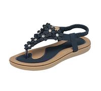 Sandales Femme éTé Confortables éLéGantes Chic BohèMe Sandales DéContractéEs Avec Perles à La Mode Respirantes Ciabatte Donna DéContractéEs Pour Promenade