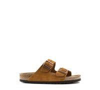 Sandals Arizona Suede Soft Footbed Regular - male - Birkenstock - Sliders - Brown - 7 UK - Shoes 7 UK