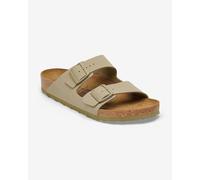 BIRKENSTOCK Arizona Birko-Flor Faded Khaki Two Bar Mules Size: 40, Col