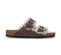 Sandals Birkenstock Arizona Shearling Embossed Oiled Leather Marron 38 Étroit