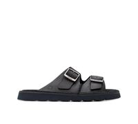 Clarks Originals Men's Slide Sandal Solsbury Strap Black Leather UK 10.5