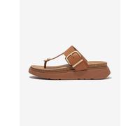 Sandals FitFlop Gen-FF Buckle Leather Toe-Post light brown women - 37