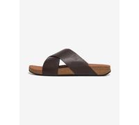 Sandals FitFlop IQushion Leather Cross Slides brown - 46
