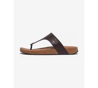 Fitflop Iqushion Leather Toe-post Sandals Brown EU 44 Men