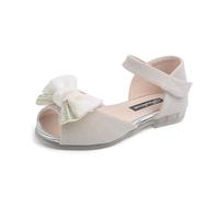 Sandals for Girls Rhinestone Ribbon Bow Decorated Soft Sole Princess Design Girls Sandals Perfect for Dance Practice and Special Performance Events